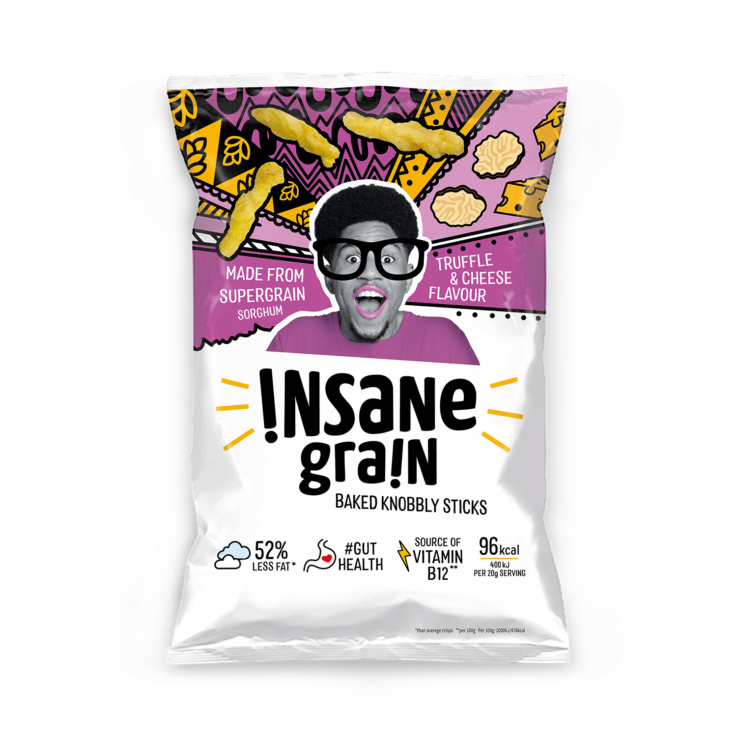Insane Grains Truffle & Cheese Knobbly Sticks 3 x 16 x 24g (3 boxes) - Out of Date